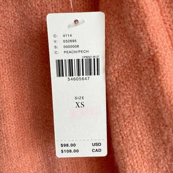 NWT Anthropologie Naomi Sweater in Peach, Size XS - Picture 9 of 11